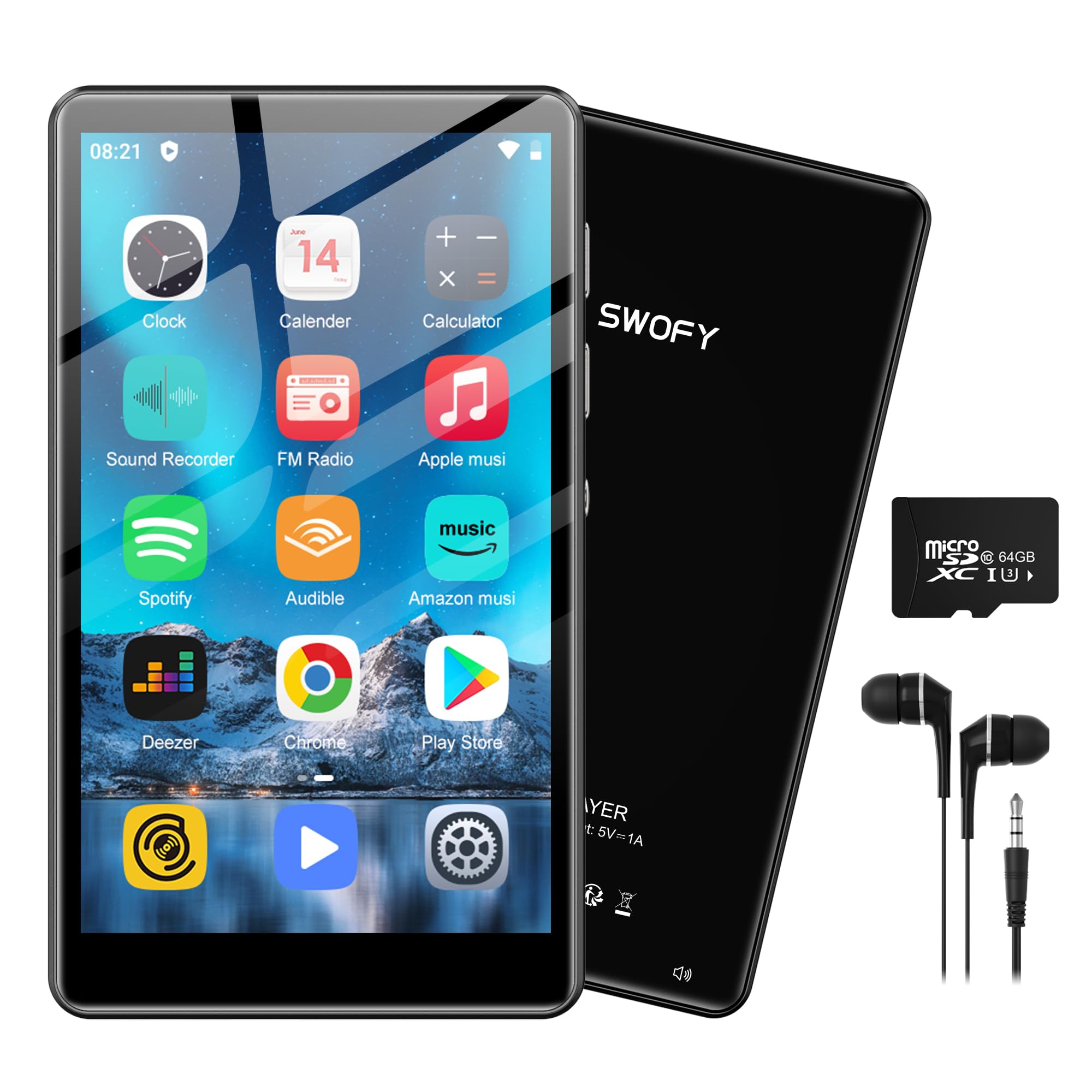 人文 Informationelle Selbstbestimmung Amazon.com: 80GB MP3 Player with Bluetooth and WiFi, SWOFY M503Pro